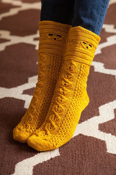 Busy Bees August Sock Pattern
