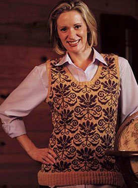 Ladies Jacquard Sweater Vest