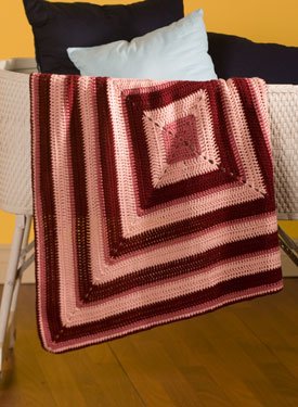 Strawberry Ice Cream Baby Crochet Blanket 