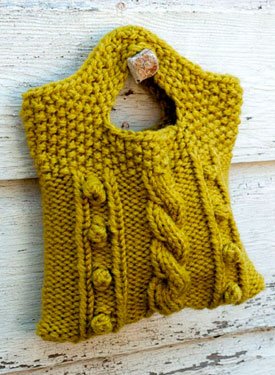Cabled Bobble Clutch Pattern