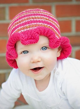 Ruffled Striped Hat Pattern