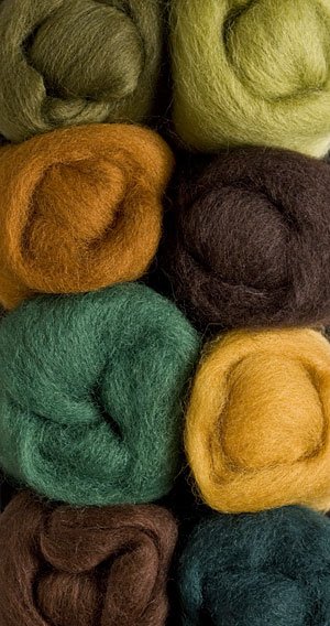  Woodsy Wool Roving Pack by Wistyria Editions
