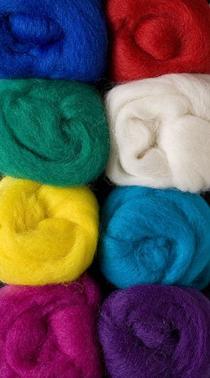 Primary  Wool Roving Pack by Wistyria Editions