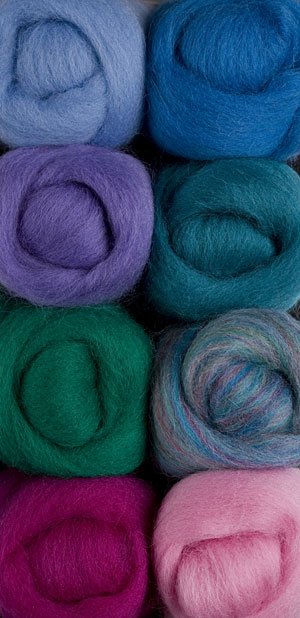 Summer Bouquet Wool Roving Pack by Wistyria Editions