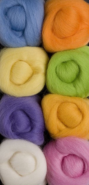 Cotton Candy Wool Roving Pack by Wistyria Editions