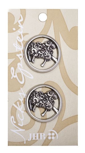 Dancing Sheep Antique Nickel Buttons by JHB International