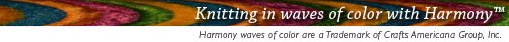 Knitting in waves of color with Harmony