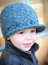 Cabled Tweedy Topper Hat Pattern