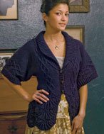 Shawl Collar, Nipped-Waist Cardigan