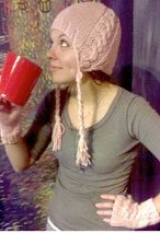 Pink Pigtails Hat (and Armwarmers Too) Pattern
