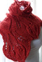Twin Leaves Scarf Pattern