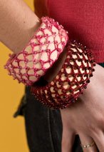 Crochet Beaded Crochet Chunky Bracelets