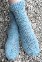 Airy Lace Panel Socks