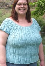 Faux Cable Fitted Sweater