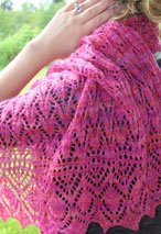 Estonian Flamingo Lace Stole or Scarf
