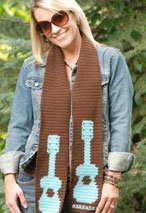 Rockin' Guitar Crochet Scarf
