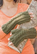 Twisty Cables Fingerless Mitts