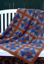 Double-Crossed Diamonds Crochet Afghan