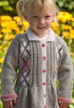 Child Argyle Jacket with Cables