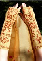 Knit Body Art Fingerless Gloves