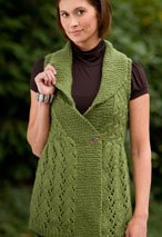 Long Lace Shawl-Collared Vest