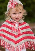 Child Crochet Poncho & Hat Set