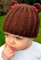 Cabled Teddy Hat