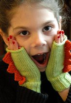 Dinosaur Mittens in 5 sizes