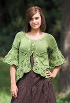 Eyelets and Lace Curved Hem Cardigan