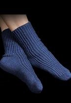 Toe-Up Twisted Knit Rib Socks 