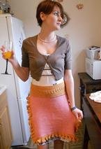 Tunisian Crochet Ruffled Apron