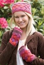 Chroma Entrelac Hat and Fingerless Mitts