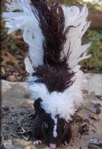 Florizel the Striped Crochet Skunk 