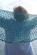 Crochet Crescent Sea Shawl 