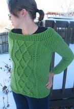 Twisted Trellis Crochet Sweater
