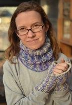 Reversible Rib Striped Neck Warmer and Texting Glove Set