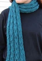 Mock Cable and Eyelet Scarf