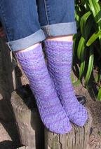 Garnet Lattice Socks