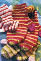 Stripy Mittens Pattern