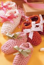 Crocheted Booties Pattern