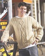 Garter Stitch Aran Pullover Pattern