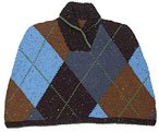 Off-Center Argyle Capelet Pattern