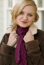 Rib and Cable Quartet (Single Cable) Scarf Pattern