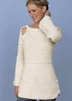 Textured Tunic with Side Buttons Pattern