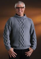 Man's Cabled Sweater Pullover Pattern