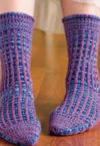 Corrugated Stripe Socks Pattern