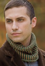 Blue & White Striped Neck Gaiter Pattern