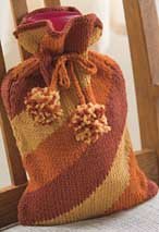 Diagonal Stripe Hot-Water Bottle Cover Pattern