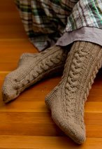 Plaited Cable Socks Pattern