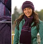 Learn To Knit Scarf and Hat Kit Purple